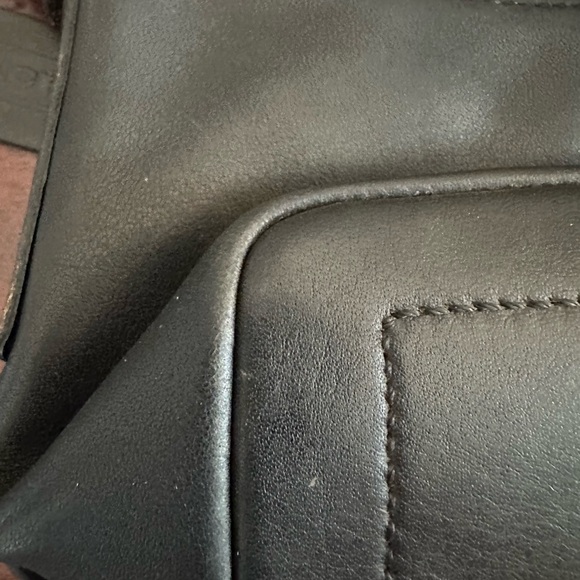 Authentic Coach Black Leather Handbag with Gold Accents - Picture 10 of 10